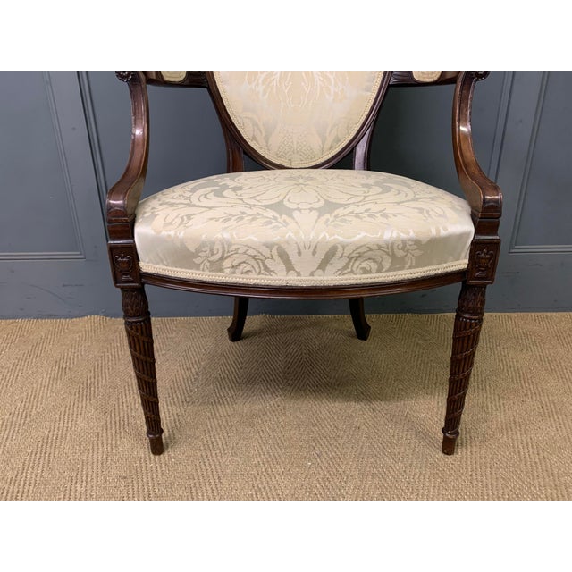 Mahogany Armchair in the style of Hepplewhite, 1900 For Sale - Image 4 of 13