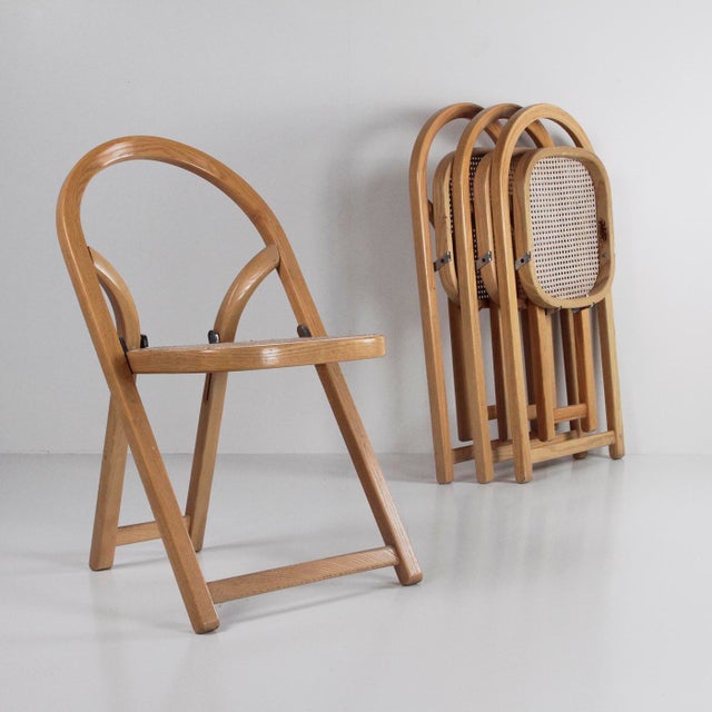 Arca Folding Chairs by Gigi Sabadin for Crassevig, 1970, Set of 4 For Sale - Image 13 of 13