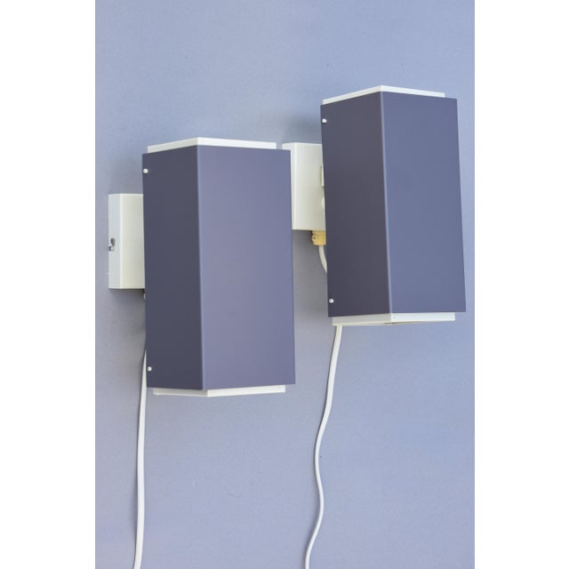 Gray Wall Lamps by Preben Dahl for H.F. Belysning, Denmark, 1960s, Set of 2 For Sale - Image 8 of 15