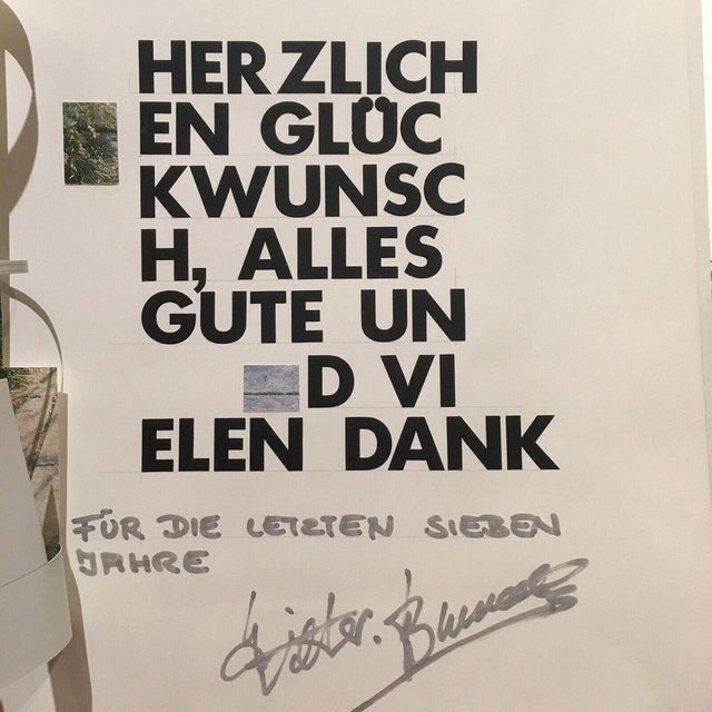 1980s Dieter Buroch, OFF TAT – Hilmar Hoffmann’s 60th Birthday, Collage For Sale - Image 5 of 12