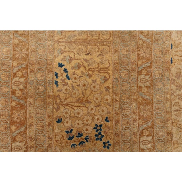 Contemporary Floral Medallion Warm Tan Rug "Sunseed" by Doris Leslie Blau For Sale - Image 4 of 9