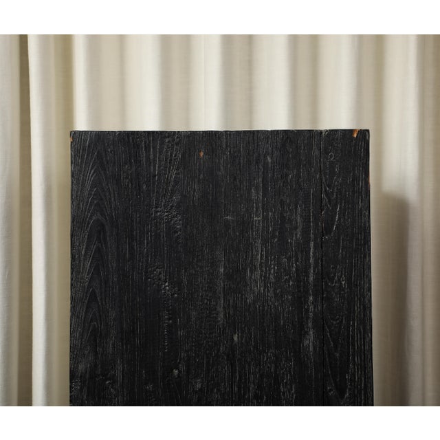 Black Vintage 20th Century Blackened Oak Pedestal For Sale - Image 8 of 14