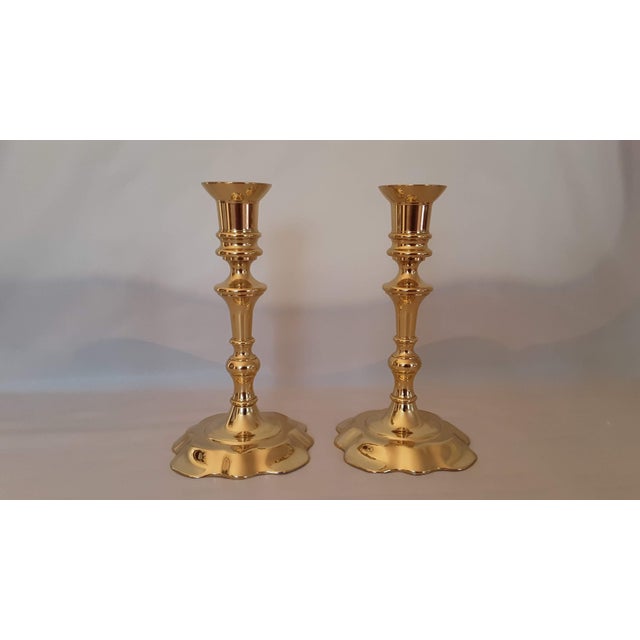 Baldwin Historic Deerfield Collection Solid Brass Candlesticks a Pair