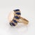1960s 1960s Angel Skin Coral Lapis Lazuli Ring Vintage 14k Gold Cocktail Jewelry, Size 7.75 For Sale - Image 5 of 7
