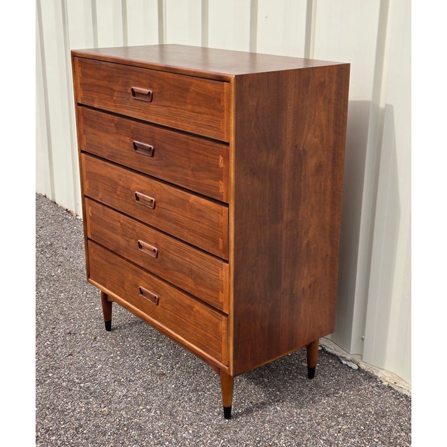 Mid-Century Modern 1960s Lane Acclaim 5 Drawer Tall boy Dresser For Sale - Image 3 of 7