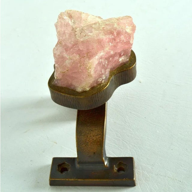 Gold Rose Quarz and Bronze Push Pull Door Handle, 1970s For Sale - Image 8 of 12