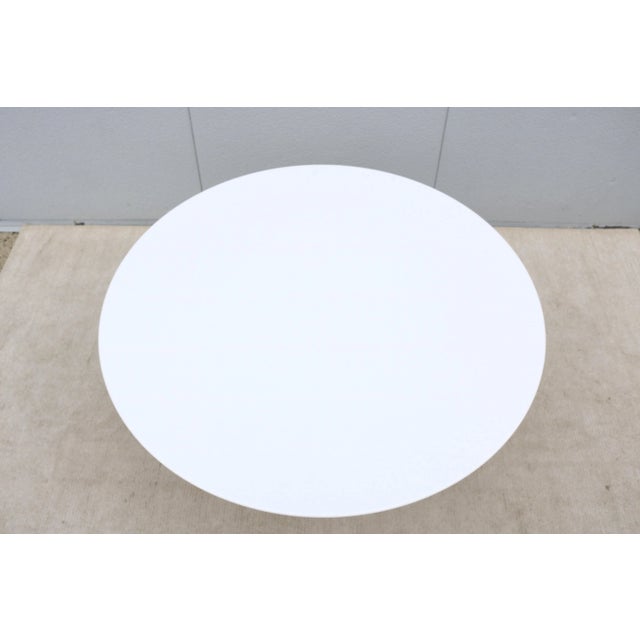 Mid-Century Modern Eero Saarinen for Knoll 47" Round White Tulip Dining Table For Sale - Image 13 of 18