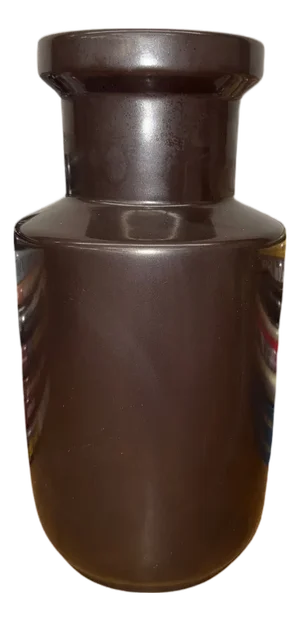 Warm Deep Brown Ceramic Vase with Cylindrical Form