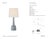 Chapman & Myers by Visual Comfort Signature Lerio 31" Table Lamp in Dusted Slate with Linen Shade Designer: Chapman &...