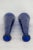 Late 20th Century Studio Nova Cobalt Blue Glass Moon Spiral Spade Rainbow Tall Vases a Pair For Sale - Image 5 of 11