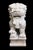 Exceptional pair of monumental hand-carved solid marble Japanese guardian lions, also known as Komainu or Foo Dogs,...