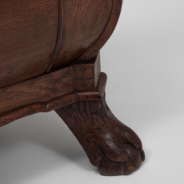 1820s Dutch Baroque Mahogany Bombe Chest Of Drawers For Sale - Image 4 of 12