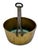 Unusual Mid 1800s Antique Heavy Brass & Hand Wrought Iron Fireplace Hearth Hanging Cooking Pot For Sale - Image 14 of 18