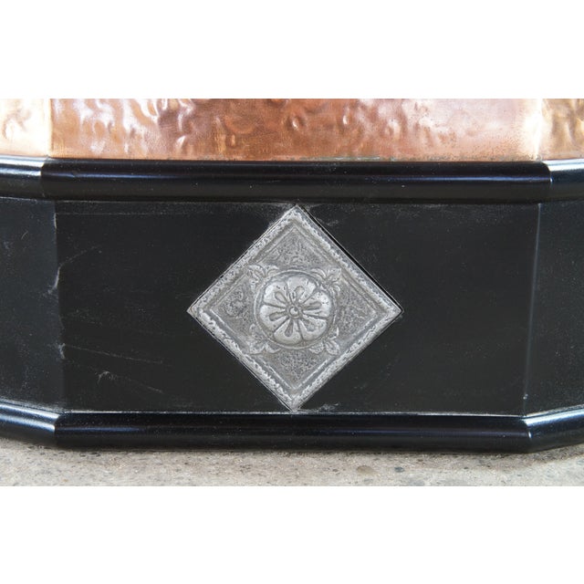 Rustic Farmhouse Hammered Copper Kitchen Stove Range Hood 58" For Sale - Image 4 of 12