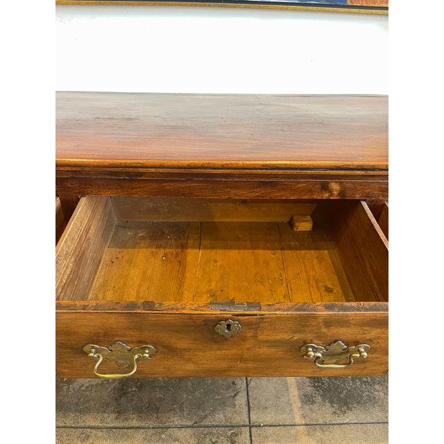 19th Century Georgian 3 Drawer Walnut Side Board For Sale - Image 9 of 11