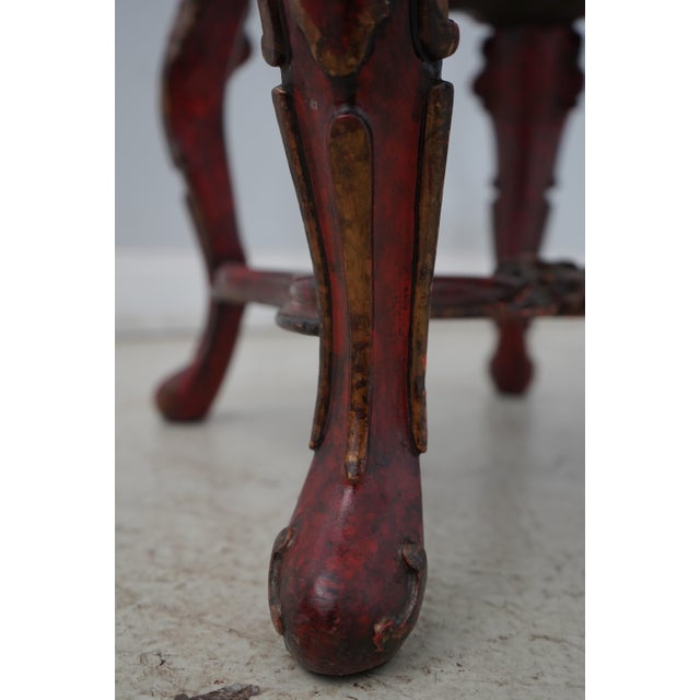 Pair Vintage Flemish Baroque Painted Side Chairs For Sale - Image 11 of 12