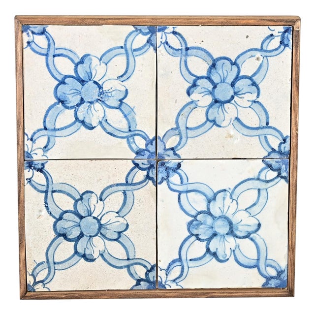 Framed Set of 18th Century Portuguese Tiles For Sale