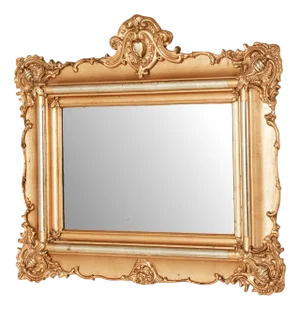 Rococo Gold and Silver Plated Wood Gilded Mirror, Sweden, 1850s