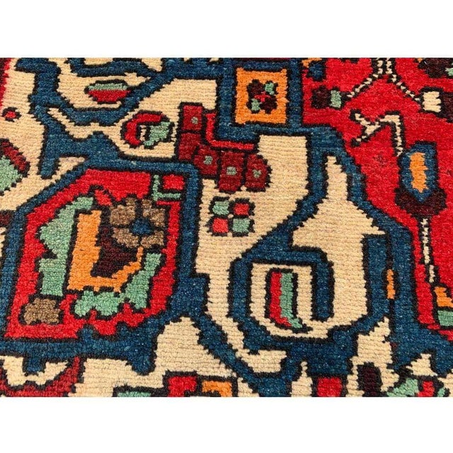Authentic Hand Knotted Vintage Hamidoun Wool Area Rug 6.3 X 3.10 Ft For Sale - Image 10 of 13