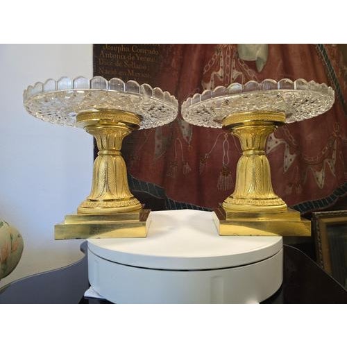 French Empire Ormolu and Cut Crystal Tazzas by Pierre-Philippe Thomire, 1810, Set of 2 For Sale - Image 6 of 14