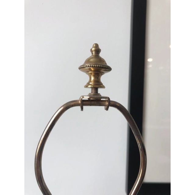 Metal Vintage Frederick Cooper Hand-Blown Glass & Brass Palm Tree Lamp For Sale - Image 7 of 10