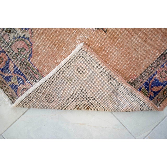 Hand-Knotted Turkish Runner Rug Faded Colors Low Pile - 2'12″ X 10'10″ For Sale - Image 11 of 13
