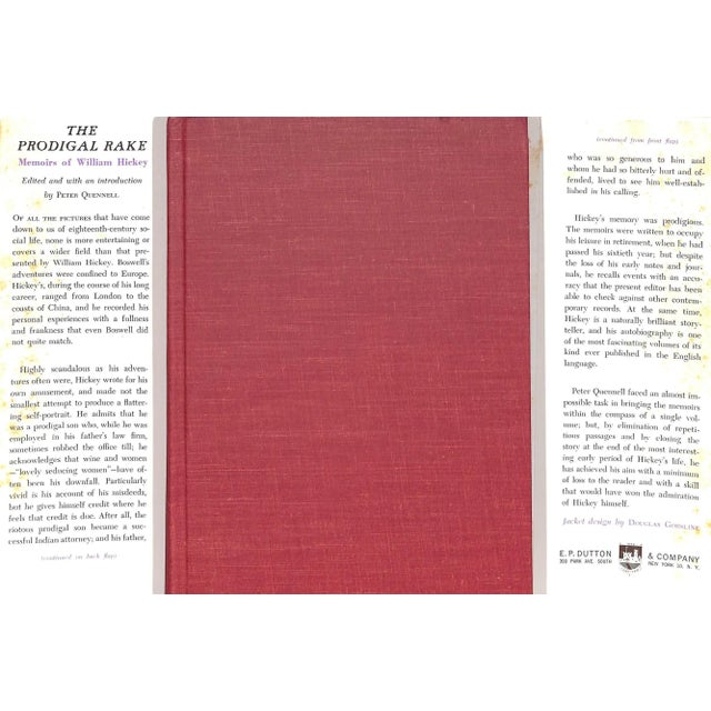 QUENNELL, Peter [edited by] [452] pp. E.P. Dutton & Co. Inc. 1962 9 1/4" x 6" William Hickey (30 June 1749 – 31 May 1830)...