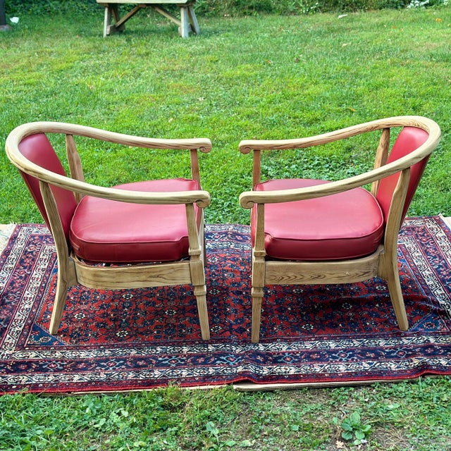 Mid 20th Century Kent Coffey Horseshoe Lounge Chairs - a Pair For Sale - Image 5 of 11