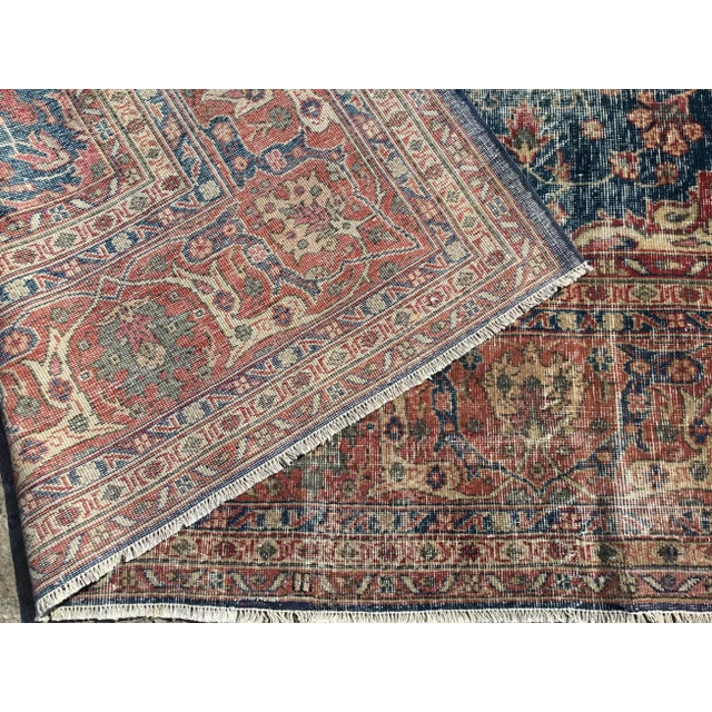 Red Early 1960's Turkish Handmade Area Rug - 136" X 188" For Sale - Image 8 of 9