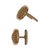 Estate round 14K gold cuff links. These cuff links are expertly crafted in 14 karat yellow gold with a round shape and a...