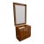 1970s Vintage Drexel Heritage 'Accolade' Campaign Commode Chest & Matching Mirror Set - 2 Pieces For Sale