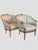 Antique French Painted Frame Chairs Striped Upholstery, Pair For Sale - Image 4 of 15