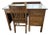 Antique American Solid Oak Teacher's Desk & Mission Style Chair – 2 Piece Set For Sale