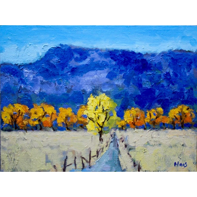Nevada Cottonwoods, Modern Oil Painting Landscape For Sale