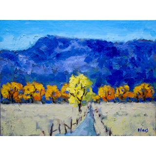 Quiet Places & Journeys — Cottonwoods (Original Impressionist Nevada Landscape) For Sale