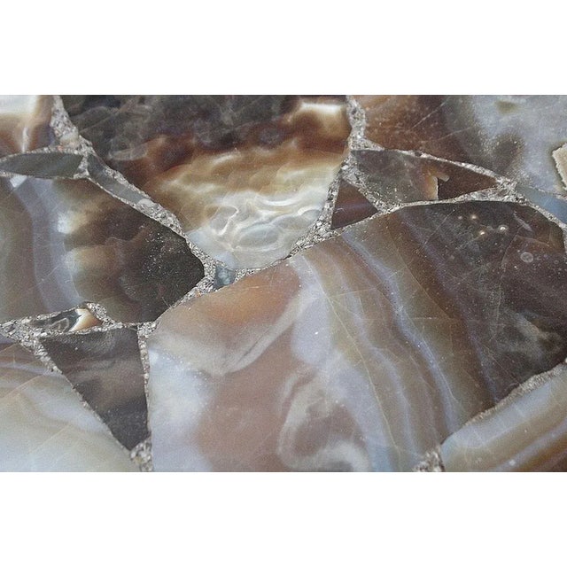 Beige Marble and Wrought Iron Coffee Table, 1950 For Sale - Image 8 of 18