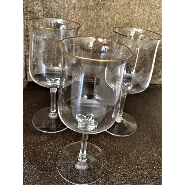 1970s Lenox "Intrigue" MidCentury Handblown Crystal Water or Red Wine