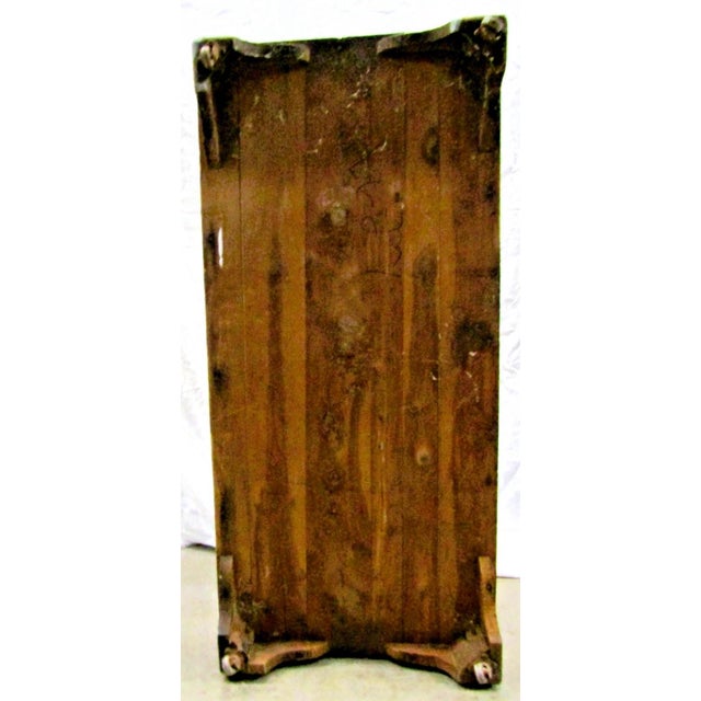 19th Century Early American Style Cedar Constructed Trunk Blanket Chest Castors For Sale - Image 15 of 16