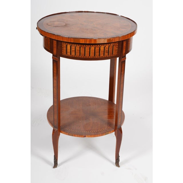Antique Late 19th Century French Louis Xv Style Marquetry Occasional Table For Sale - Image 4 of 12