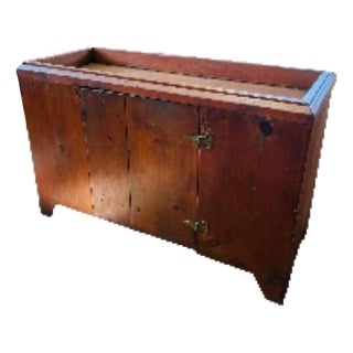 Beautiful Primitive 18th Century Dry Sink Storage Cabinet For Sale