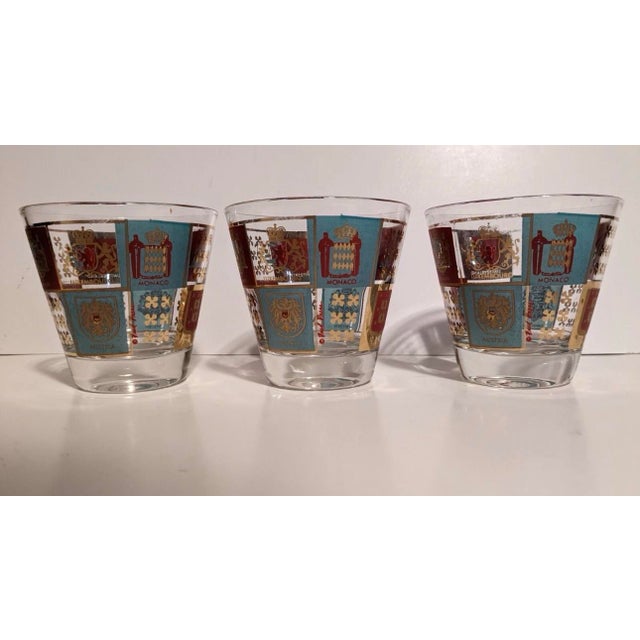 Fred Press Vintage Fred Press Heraldic Lowball Glasses – Set of 4 For Sale - Image 4 of 8