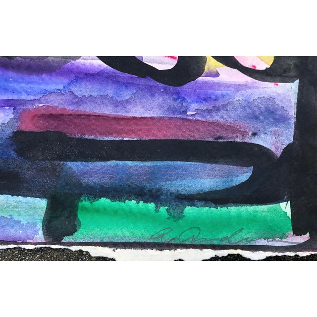 Modern watercolor by Atlanta artist Adrienne Anderson (1949-2020). Anderson earned her MFA from University of Georgia and...