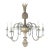 Timothy Corrigan Baroque Chandelier, Silver Leaf & Wood, Usa For Sale