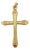 Textured Solid Gold Cross 14k Yellow Gold 16" For Sale