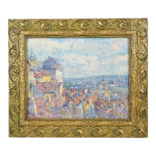 1950s Landscape Print Titled "Praha" by Jan Slavíček For Sale