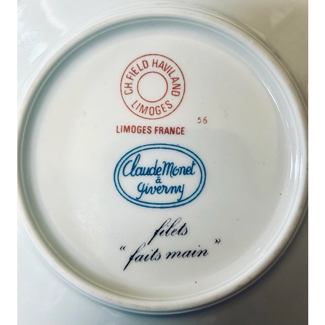 Limoges Monet Giverny Cup & Saucer For Sale In San Francisco - Image 6 of 9