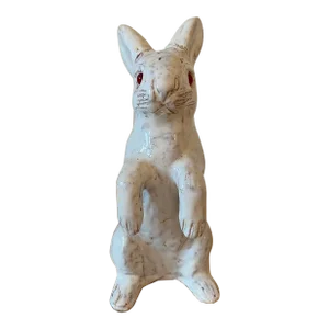 Vintage Faience Majolica French Bunny Rabbit