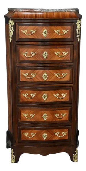 Louis XV Style Marquetry Chiffonier, Late 19th Century