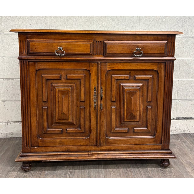 French Antique French Renaissance Revival Henri II Style Two-Piece Buffet Deux Corps For Sale - Image 3 of 18