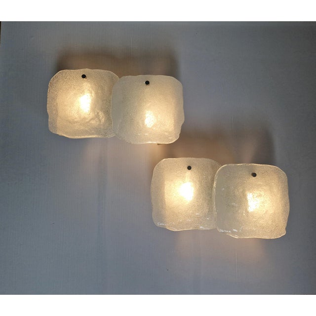 Frosted Glass Wall Sconces from Kalmar Francken KG, 1970s, Set of 2 For Sale - Image 12 of 13